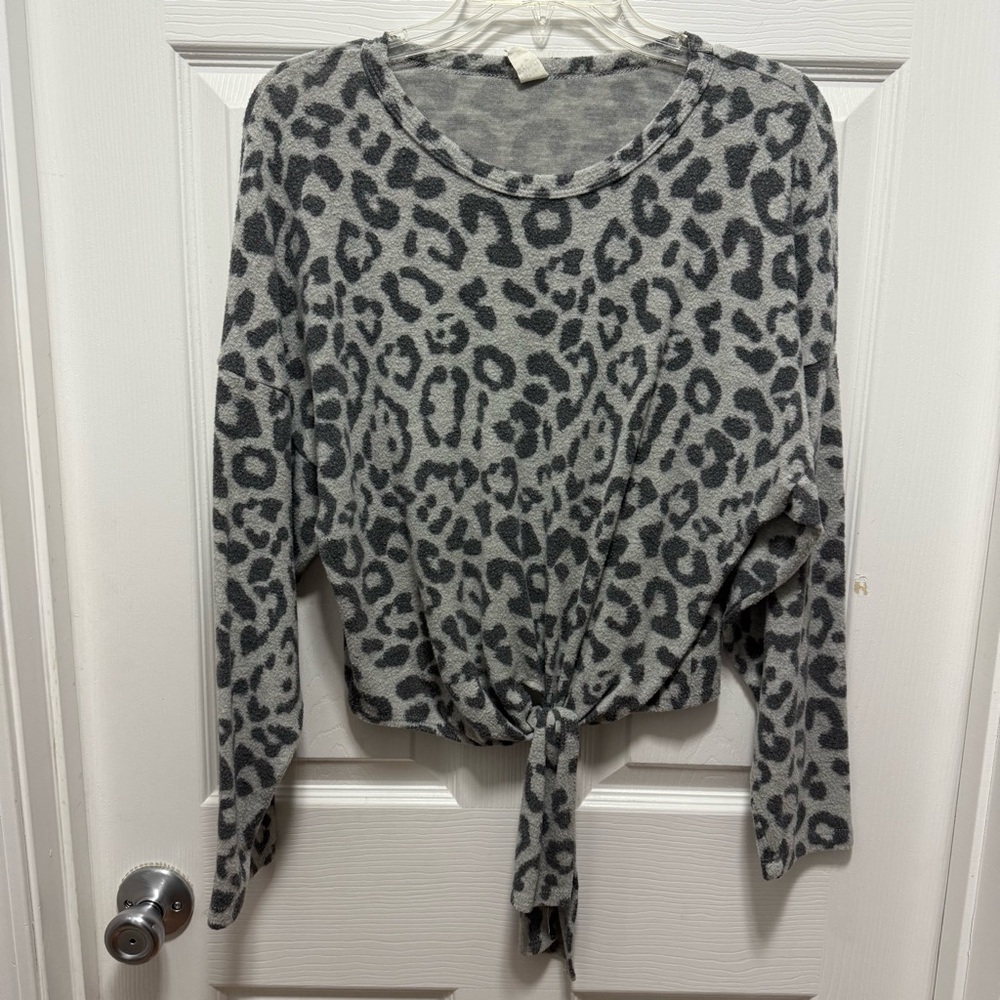 Lazy Sundays Animal Print Long Sleeve Top